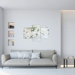 Tablou - Abstracție de Flori Albe (90x60 cm)