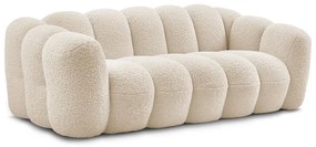Canapea bej cu tapițerie din țesătură bouclé 232 cm Hippolyte – Bobochic Paris