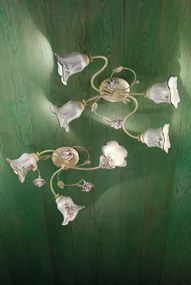 Lustra aplicata cu flori ceramice in stilul clasic Florentin PISA 4L