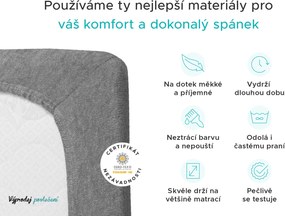 Cearsaf Frotir cu elastic EXCLUSIVE 90x200 cm gri deschis