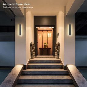 Brilagi - Aplică LED de exterior LINEAR, 8W, 230V, 3000K, IP65, antracit