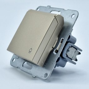Priza simpla cu capac, 16A, protectie copii, IP20, Bronz, Panasonic Arkedia Slim / Karre Plus