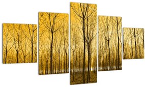 Tablou cu pădure în apus de soare (125x70 cm), în 40 de alte dimensiuni noi