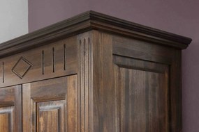 Dulap lemn masiv maro Pantofi Sonya, 115 × 29 × 110 cm