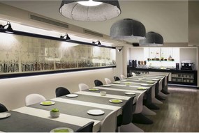 Lustra LED moderna design eco Ø80cm MUTE 3000K gri inchis / gri