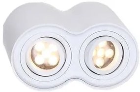 Plafoniera aplicata alba cu 2 spoturi, BASIC ROUND II WH C0085 MX
