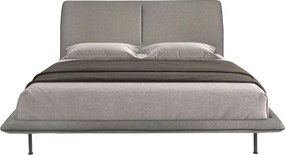 Pat dublu tapitat design LUX Dark grey 180x200cm
