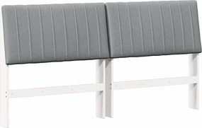 vidaXL Tăblie tapițată Gri deschis 180 cm Lemn de pin masiv