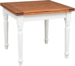 Masa pliabila, L90(180) 90 H80 cm, culoare nuc alb antic, Lemn masiv