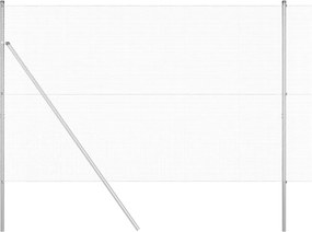 vidaXL Stâlp de gard. Argintiu 10 x 1,6 m (plasă de 12 x 12 mm) Oțel
