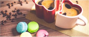 Tablou cu cafea și macarooni (120x50 cm)