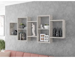 Etajeră de perete TRIO 65x161 cm gri