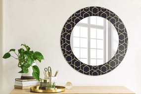 Oglinda rotunda imprimata Geometrică abstractă