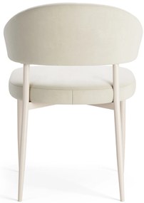 MAZZONI EXPORT IRIS Bej nisip (material Victoria A80)/cadru bej - SCAUN MODERN TAPIȚAT PENTRU SALON/SUFRAGERIE BOHO