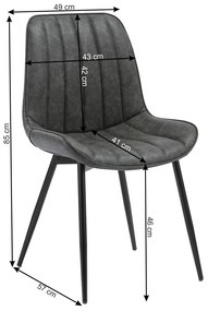 Scaun sufragerie Halana (gri închis). 1016076