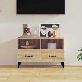 vidaXL Comodă TV, stejar sonoma, 80x36x50 cm, lemn prelucrat