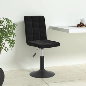 vidaXL Scaune de masă pivotante, 4 buc., negru, catifea