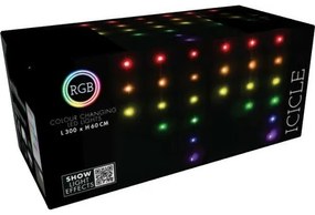 Lanț LED de Crăciun RGB cu telecomandă Țurțuri85 LED, 300 cm