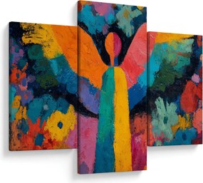Tablou - Înger abstract cu flori (90x60 cm)