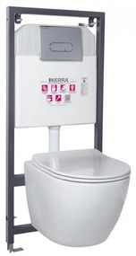 Set rezervor WC suspendat Delos Chrome