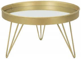 Suport pentru reviste auriu din metal, ∅ 31 cm, Glam Gold Mauro Ferretti