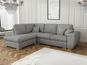 Colțar Columbus 164 Gri, 260x210x90cm, 111 kg, Picioare: Lemn, Lemn: Pin