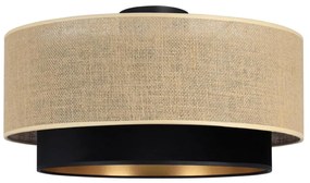 Plafonieră SARTA 1xE27/60W/230V Ø 45 cm negru/jută