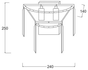 Aplică de cristal Brilagi MOZART 2xE14/40W/230V crom lucios