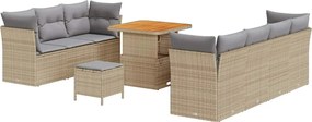 vidaXL Set de canapele pentru grădină Manual 10 pcs bej și gri deschis