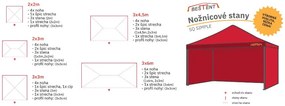 Cort pavilion 3x3 albastru simple SQ