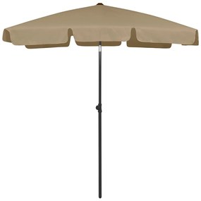 Umbrela de plaja, gri taupe, 180x120 cm