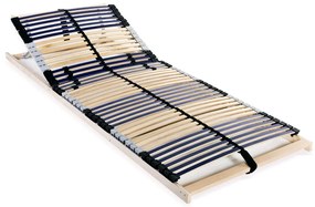 Bază pat cu șipci, 42 șipci, 7 zone, 90 x 200 cm