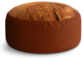 Taburet Circle lemn 2, maro