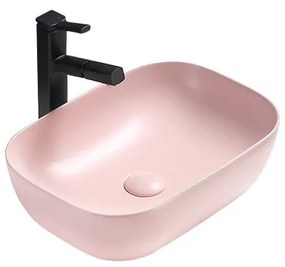 Mexen Rita chiuvetă pe blat 45 x 32 cm, Roz mat - 21084544