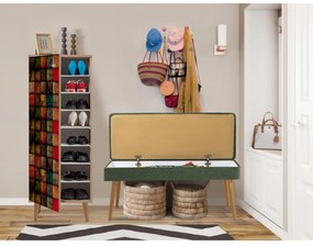 Mobilier pentru hol Feliz 502 (Stejar sonoma + Verde). 1089409