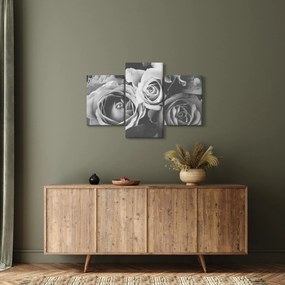 Tablou - Trandafir,alb-negru (90x60 cm)