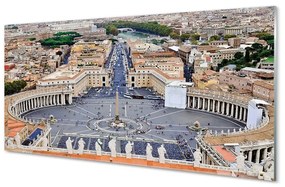 Tablouri pe sticlă Roma Vatican panoramă pătrat