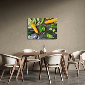 Tablou pe sticlă cu legume (70x50 cm)