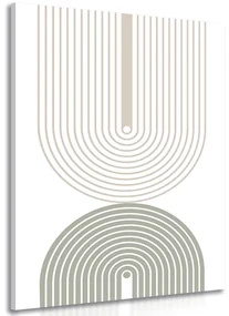 Tablou curcubeie minimaliste Mid-Century