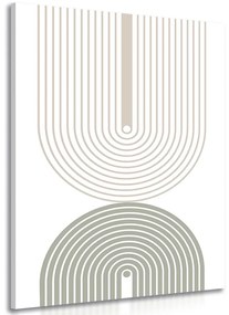Tablou curcubeie minimaliste Mid-Century
