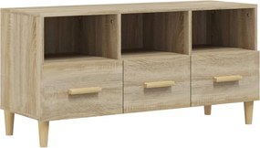 vidaXL Comodă TV, stejar sonoma, 102x36x50 cm, lemn compozit