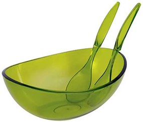 SET BOL PENTRU SALATA+FURCULITA SI LINGURA ACRIL VERDE