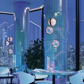 Pendul LED, Sticla, Multicolor, Misterio