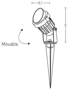 Lampă LED de exterior LED/5W/230V IP65 antracit Zambelis E153