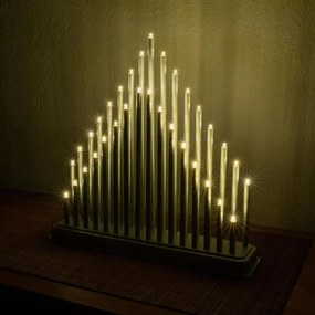 Sfeșnic decorativ de Crăciun, 33LED