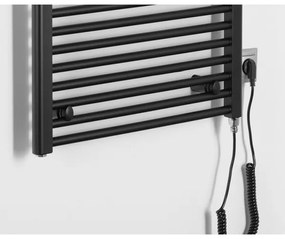 Radiator portprosop electric pentru baie Aqualine DIRECT-E 600W/230V 132 cm negru mat