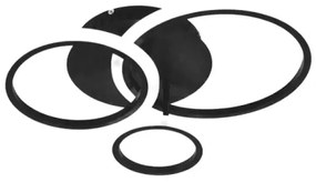 Lustră LED dimabilă aplicată LED/40W/230V negru + telecomandă