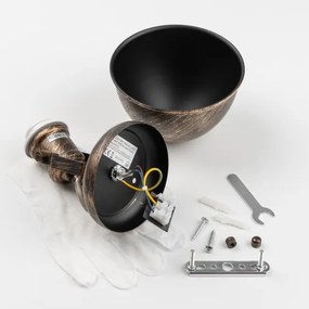 Spot de perete Brilagi TECHNO 1xE27/60W/230V bronz/patină