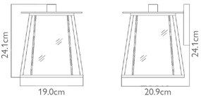 Aplică de exterior WALKER 1xE27/100W/230V IP44 Elstead HK-WALKER2-S