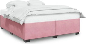 vidaXL Cadru de pat, roz, 200x200 cm, catifea